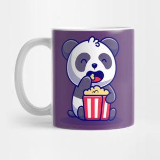 Cute Panda Eating Popcorn Mug